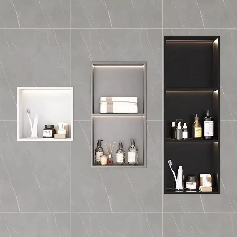 Shower Niche Stainless Steel Recessed - رف تخزين حمام عصري عالي الجودة