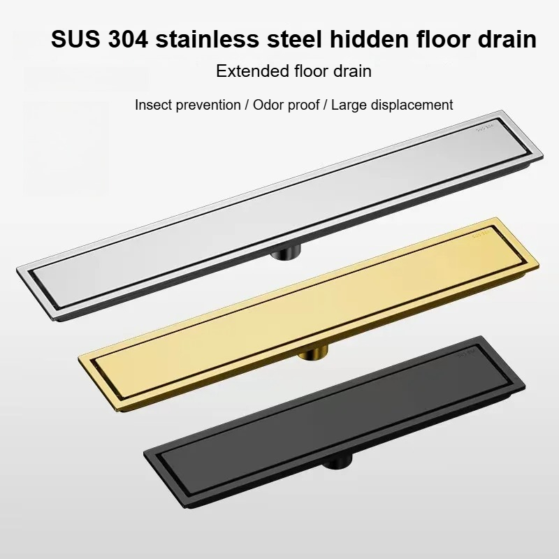 Linear Shower Drain Stainless 304 Tile In - مصرف أرضي خطي طويل غير مرئي