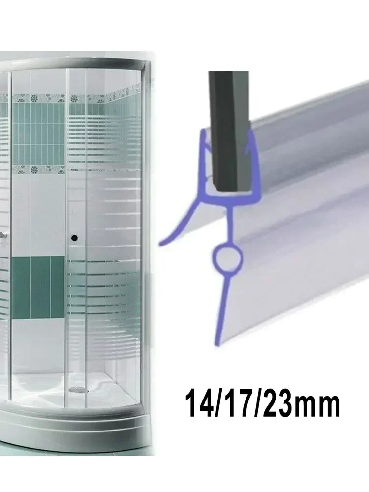 Shower Door Bottom Seal Strip Sweep - 14/17/23 مللي متر دش شاشة شريط