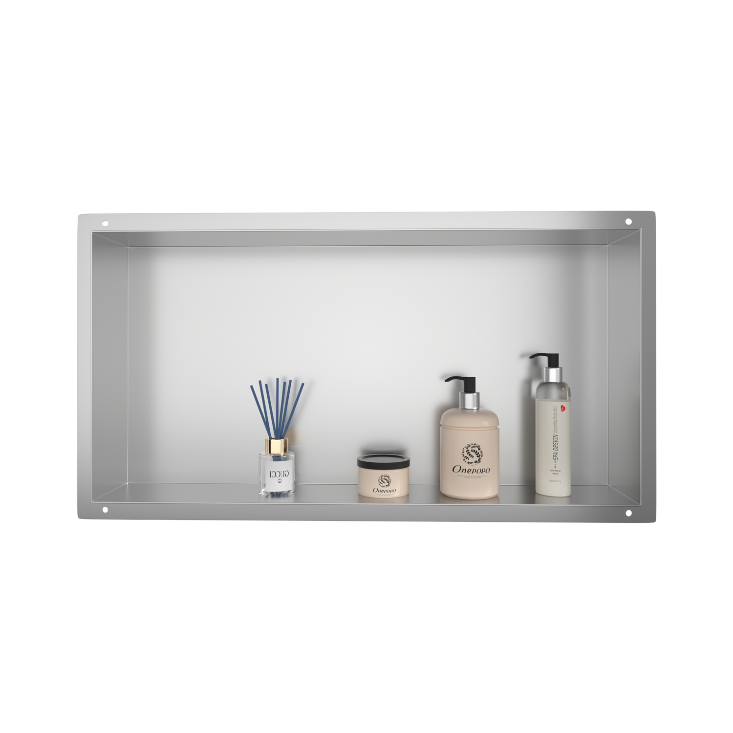 Shower Niche Stainless Steel Recessed - جاهز للشحن من الولايات المتحدة الأمريكية