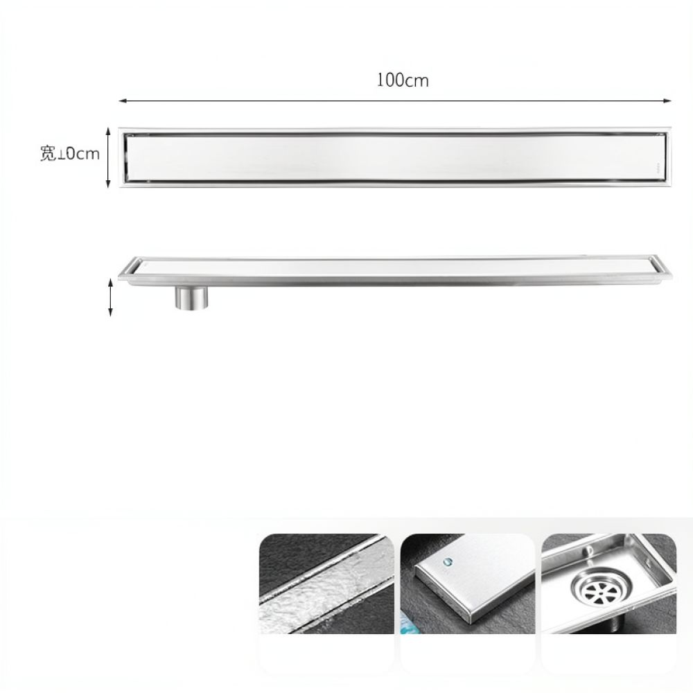 Linear Shower Drain Stainless 304 Tile In - مصفاة مرحاض مستطيلة طويلة بتشطيب ذهبي،
