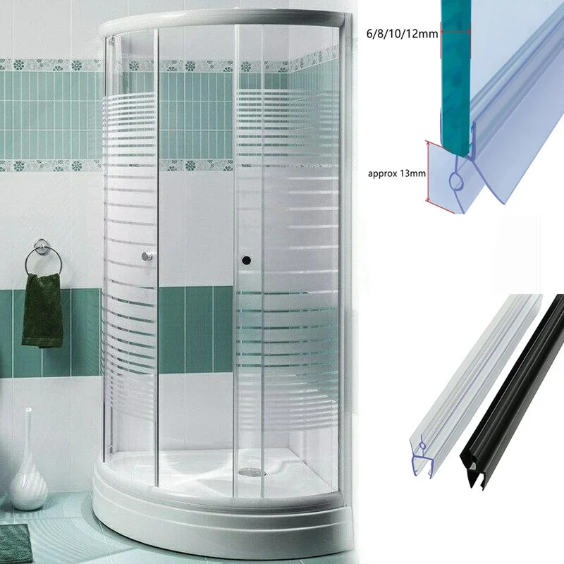 Shower Door Bottom Seal Strip Sweep - 4 قطعة 6-12 مللي متر الفجوة