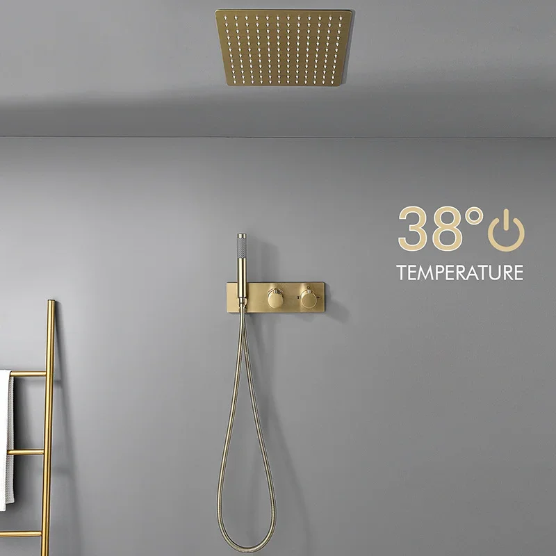 Concealed Thermostatic Shower System Set - نظام دش حراري مدمج في الحائط