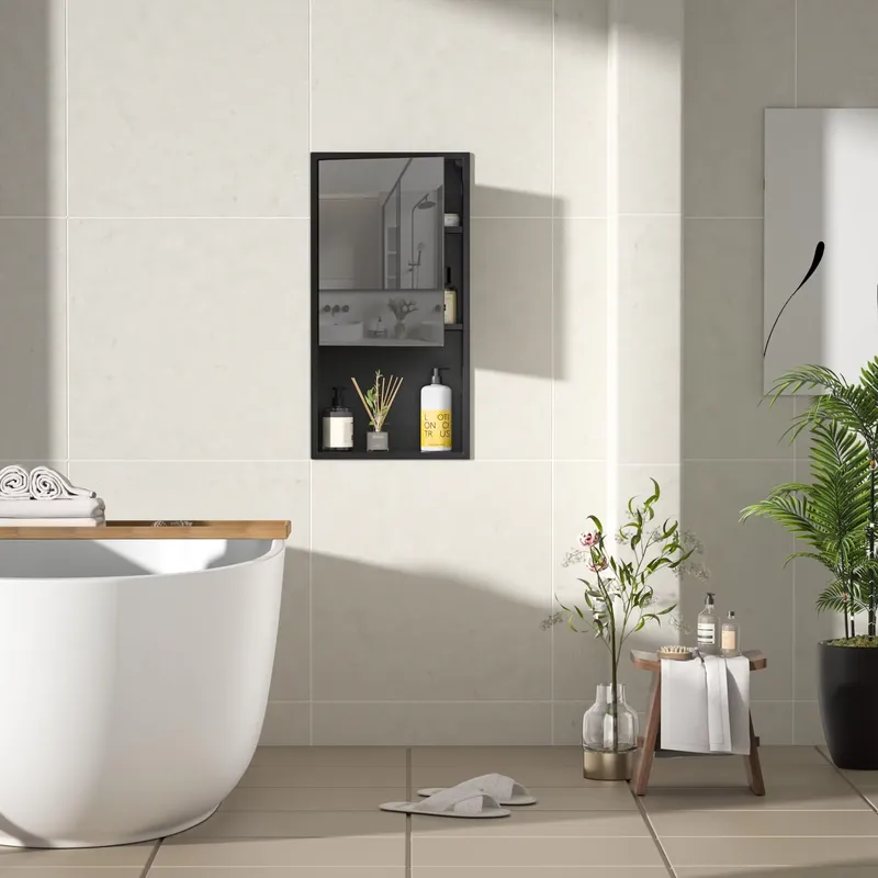 Shower Niche Stainless Steel Recessed - رف حائط مدمج للحمام من الفولاذ