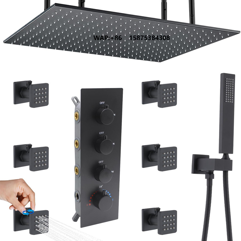 Concealed Thermostatic Shower System Set - نظام دش حديث مخفي مع منظم