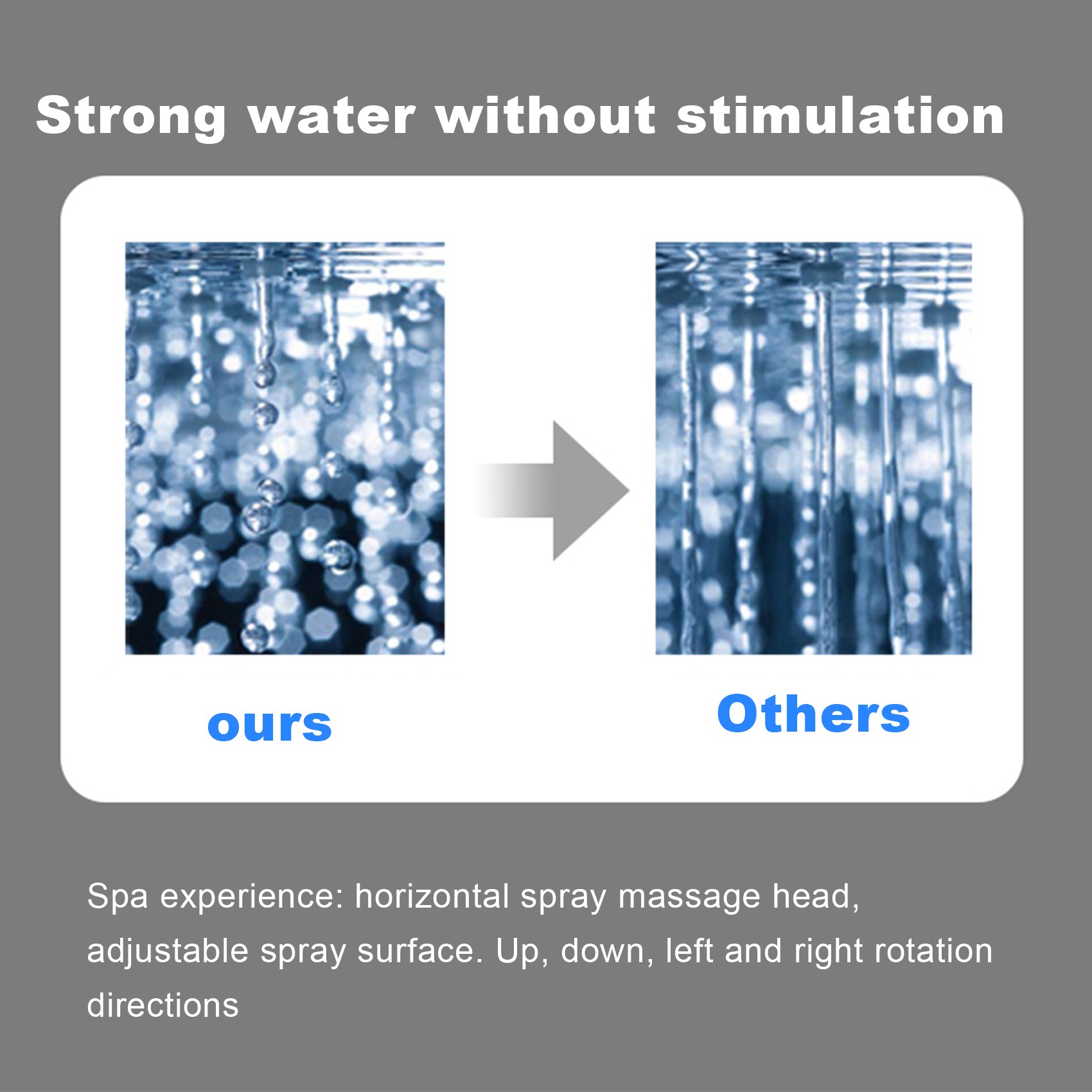 Shower Body Jet Massage Spray Square - AT44-2 بوصة دش الجسم رذاذ طائرة