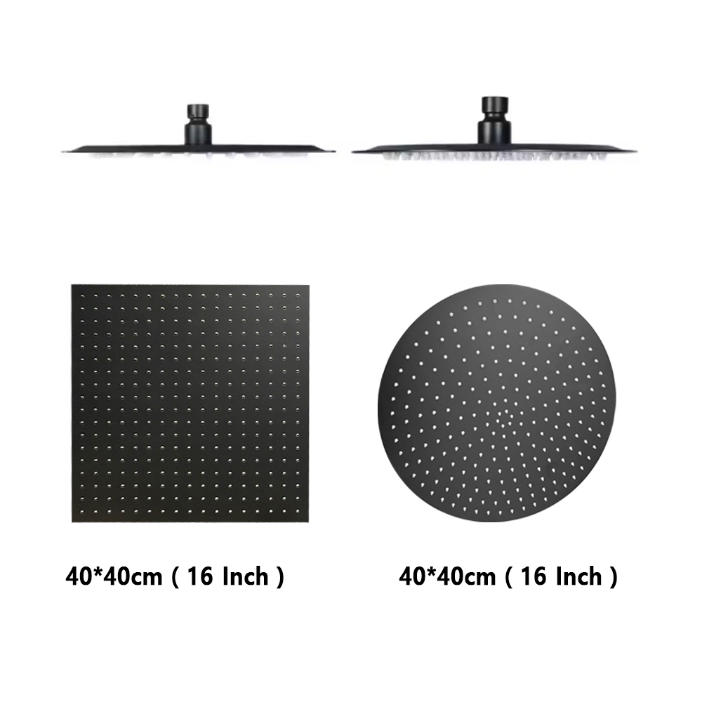 Rainfall Shower Head Ceiling Mount 16 Inch - مربع مستدير 16/20/24 بوصة الحمام دش