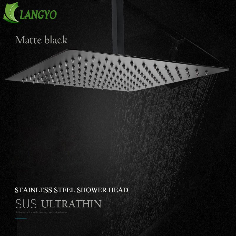 Rainfall Shower Head Ceiling Mount 16 Inch - رأس دش من الفولاذ المقاوم للصدأ