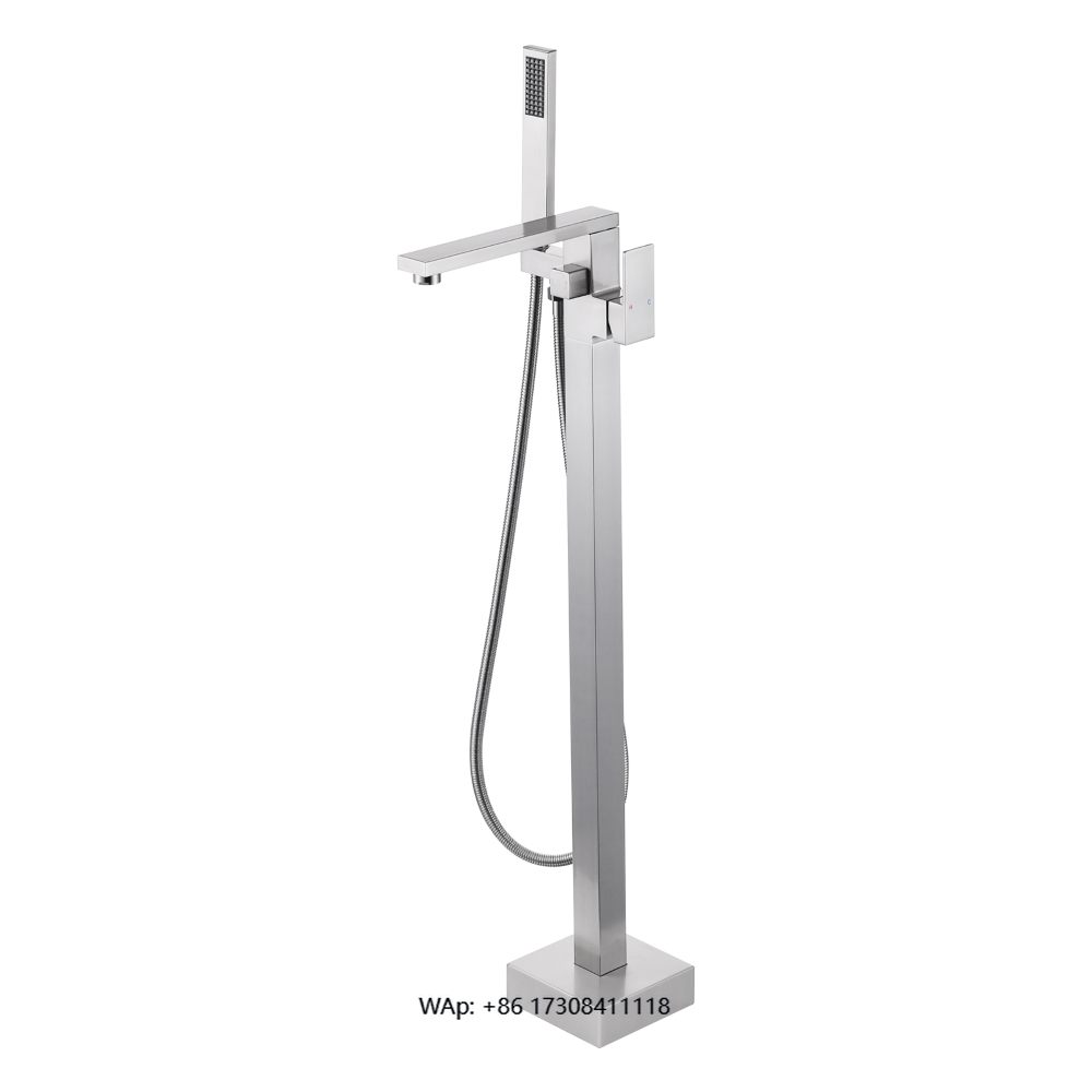 Freestanding Bathtub Filler Faucet Floor - صنبور حشو حوض التدفق العالي مع