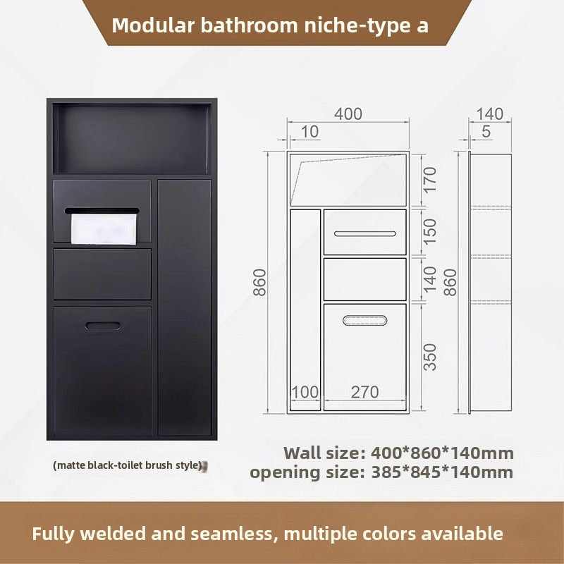 Shower Niche Stainless Steel Recessed - رف حمام مدمج من الفولاذ المقاوم