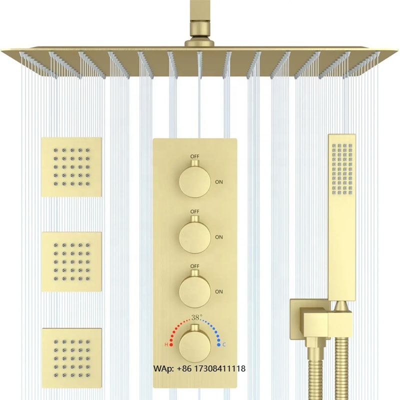 Concealed Thermostatic Shower System Set - مجموعة نظام مجموعة معدات دش الحمام