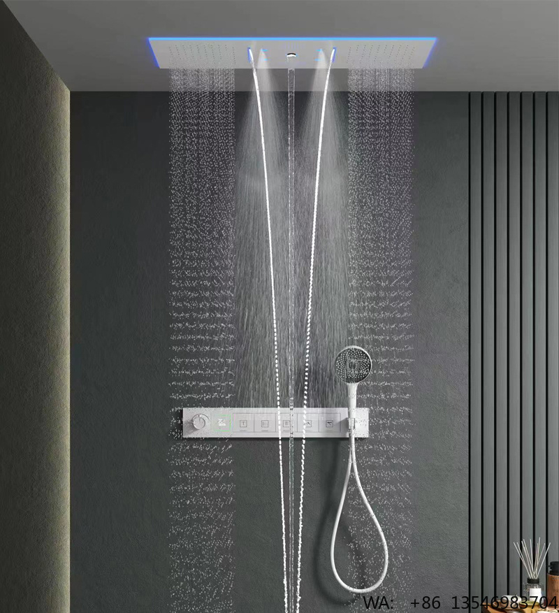 Led Rainfall Shower Head Waterfall - نظام دش حمام عصري من لوسا