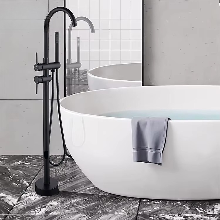 Freestanding Bathtub Filler Faucet Floor - خلاط دش حوض استحمام قائم بذاته