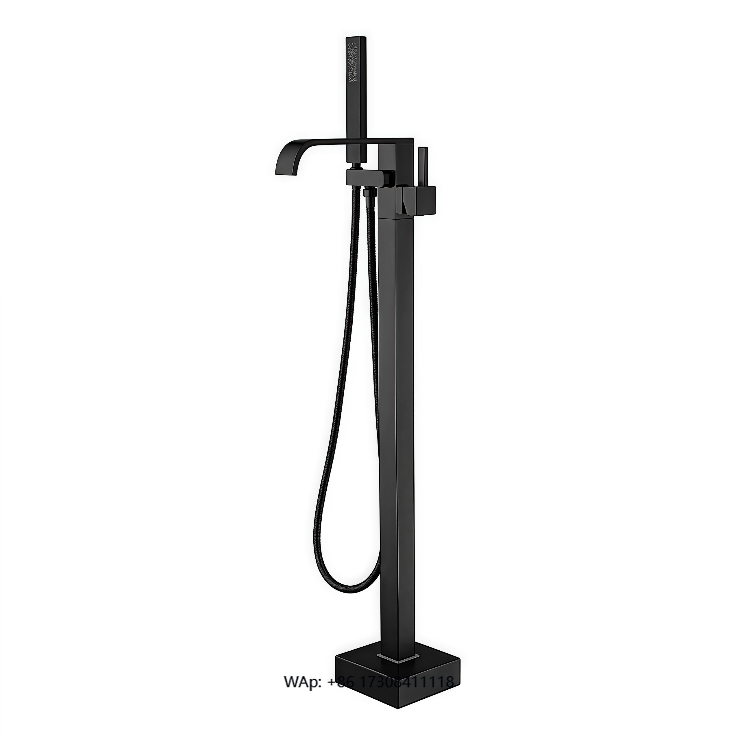 Freestanding Bathtub Filler Faucet Floor - قائما بذاته الصلبة النحاس الطابق جبل