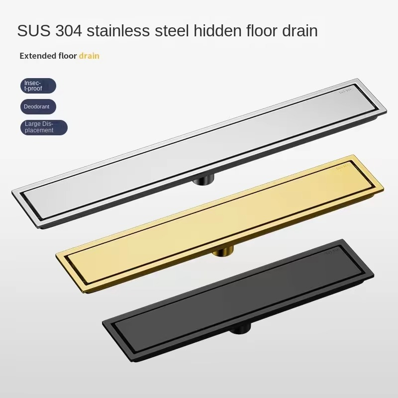 Linear Shower Drain Stainless 304 Tile In - مصرف أرضي خفي من الفولاذ المقاوم