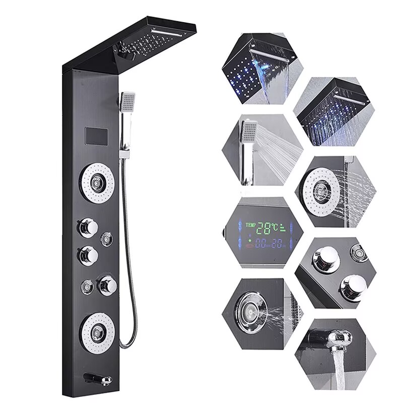 نظام دش بلوحة عرض رقمية LED، ر - مراجعة Led Rainfall Shower Head Waterfall وسعره