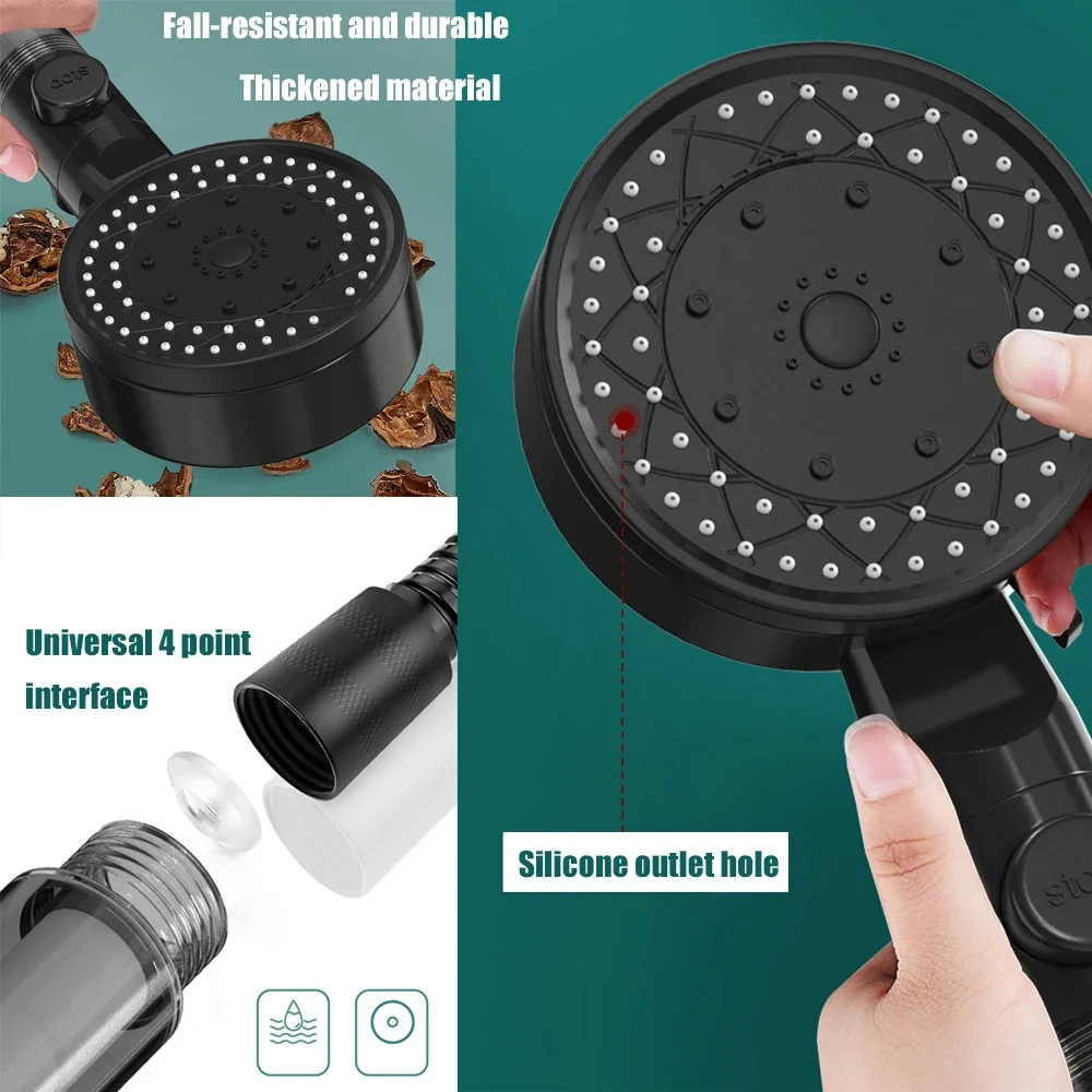 10 رذاذ ارتفاع ضغط توفير الميا - مراجعة Handheld Shower Head High Pressure Filter وسعره