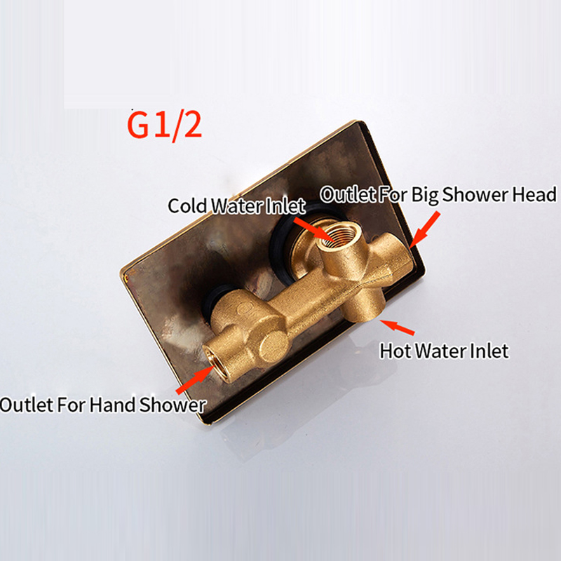 العتيقة النحاس أخفى دش مجموعة  - مراجعة Concealed Thermostatic Shower System Set وسعره