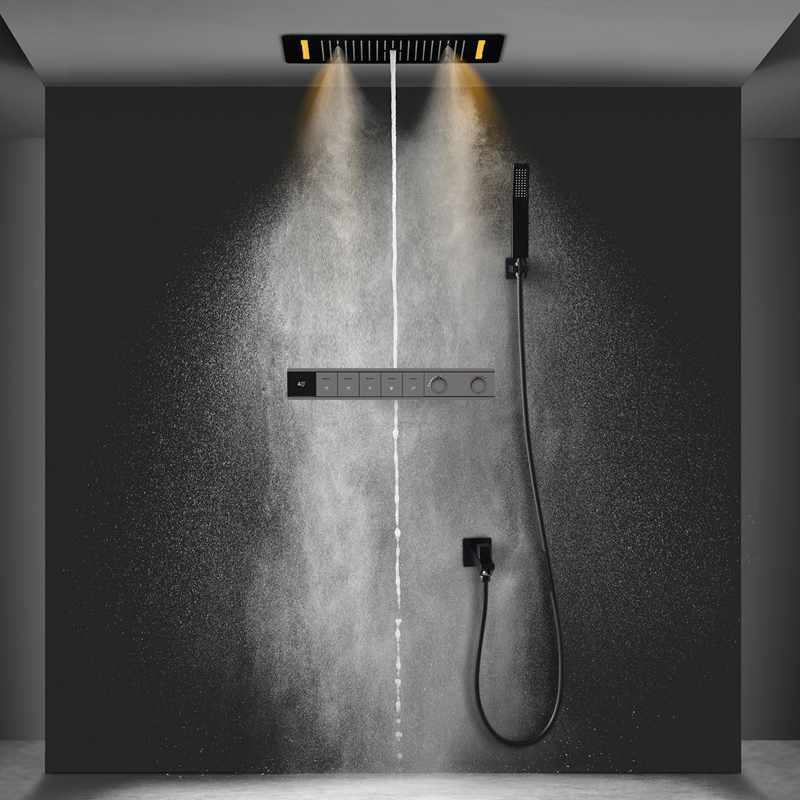 نظام دش كروم مخفي بمنظم حراري  - مراجعة Concealed Thermostatic Shower System Set وسعره