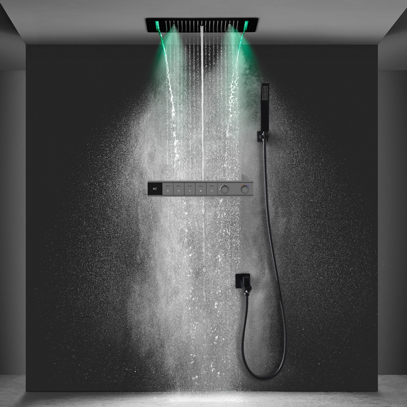 نظام دش كروم مخفي بمنظم حراري  - مراجعة Concealed Thermostatic Shower System Set وسعره