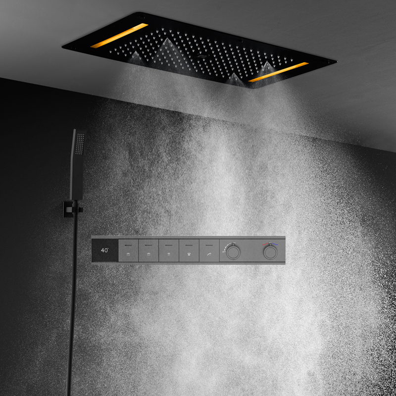 نظام دش كروم مخفي بمنظم حراري  - مراجعة Concealed Thermostatic Shower System Set وسعره