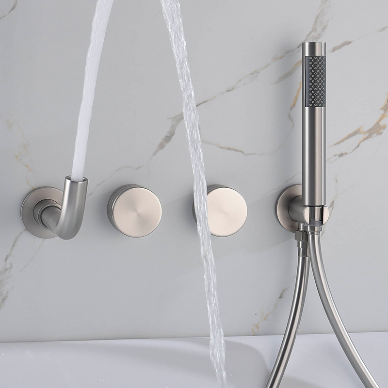 صنبور حوض استحمام من النيكل ال - مراجعة Freestanding Bathtub Filler Faucet Floor وسعره