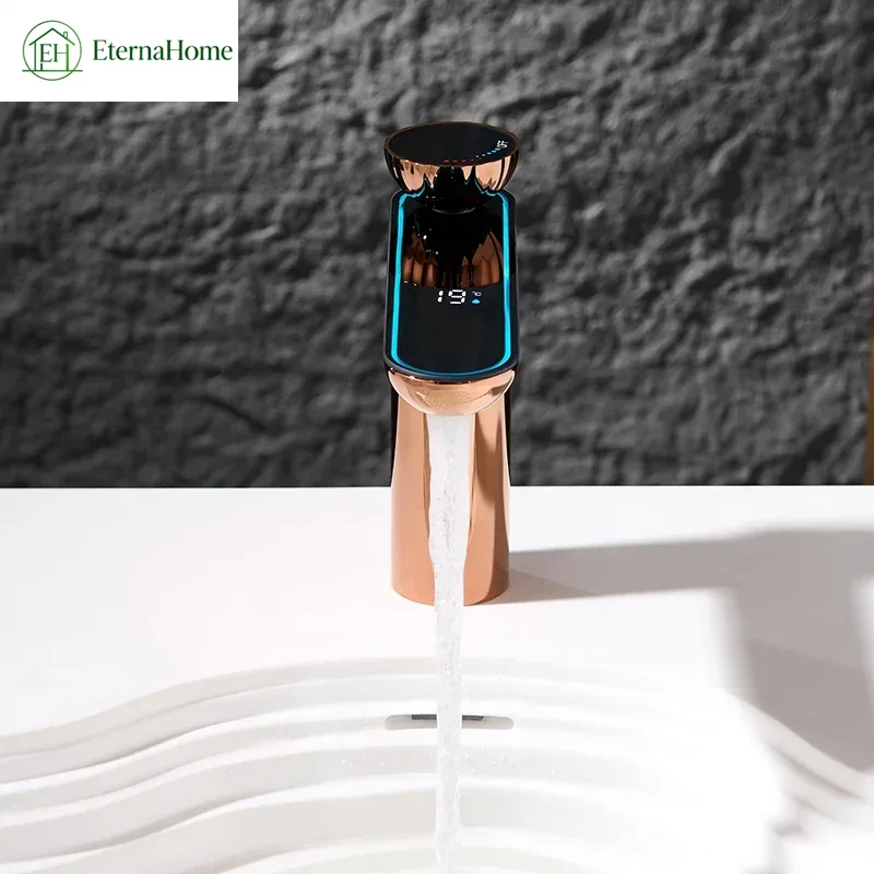 حنفيات حوض غسيل باللون الأسود/ - مراجعة Thermostatic Mixing Valve Digital Display وسعره