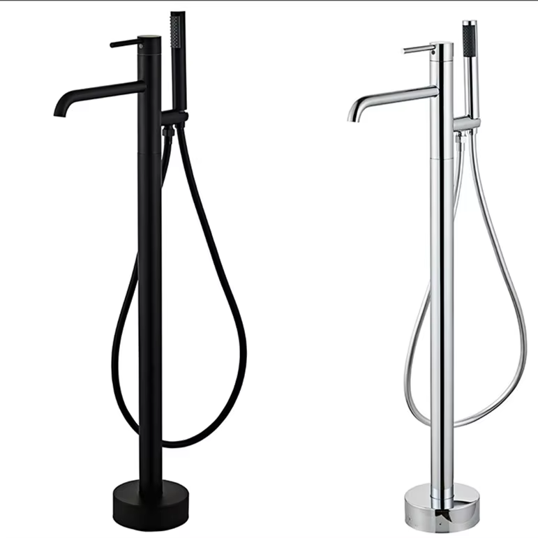 # مجموعة صنابير حمام مثبتة على - مراجعة Freestanding Bathtub Filler Faucet Floor وسعره