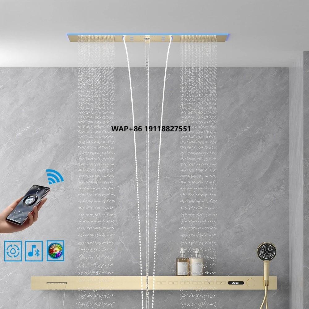 2026 مجموعة دش حمام موسيقية LE - مراجعة Led Rainfall Shower Head Waterfall وسعره