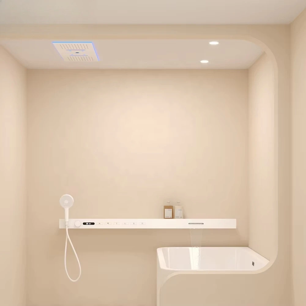 2026 مجموعة دش حمام موسيقية LE - مراجعة Led Rainfall Shower Head Waterfall وسعره