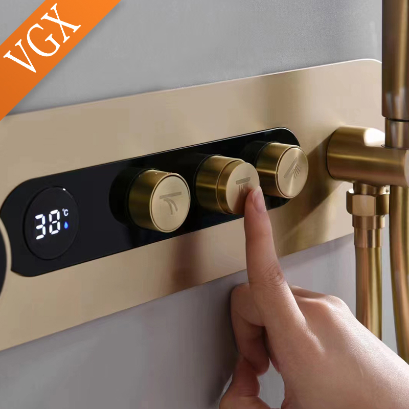 VGX نظام دش ثرموستاتي مخفي مجم - مراجعة Concealed Thermostatic Shower System Set وسعره