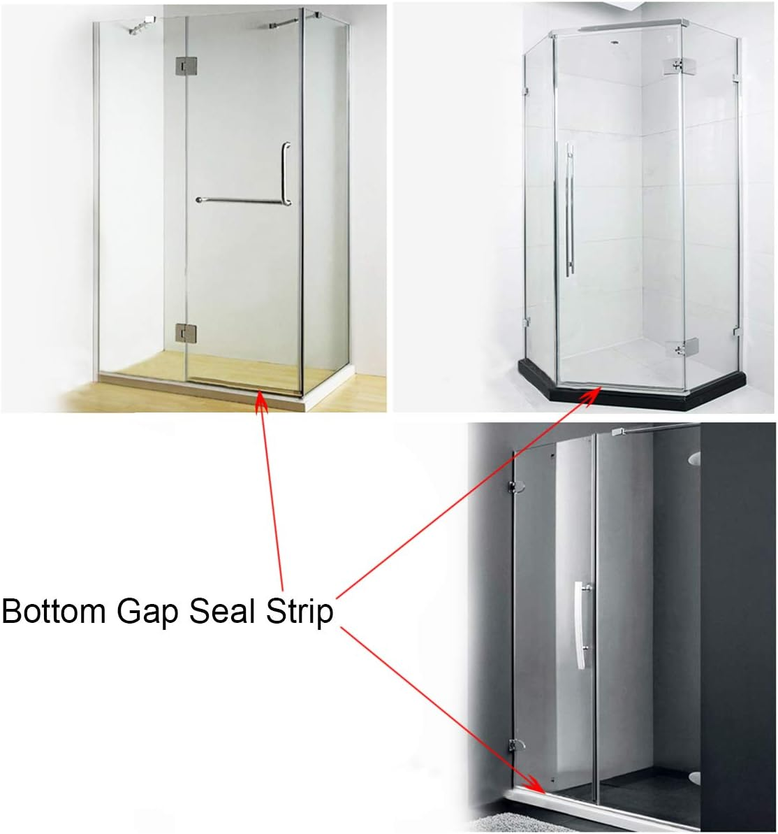1/2/3 قطع من شريط إحكام أسفل ب - مراجعة Shower Door Bottom Seal Strip Sweep وسعره