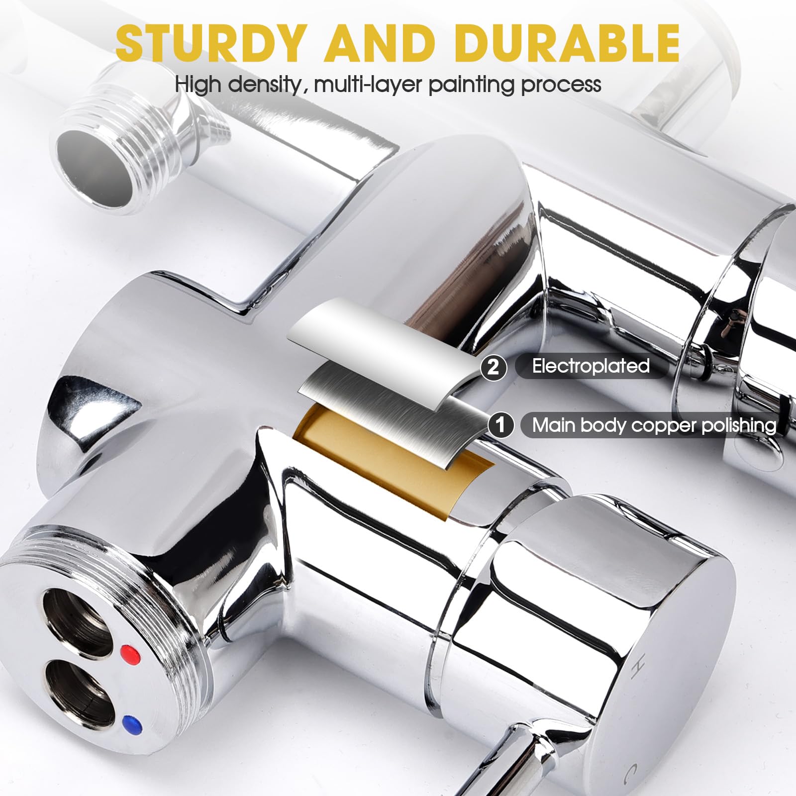 صنبور حوض استحمام قائم بذاته،  - مراجعة Freestanding Bathtub Filler Faucet Floor وسعره