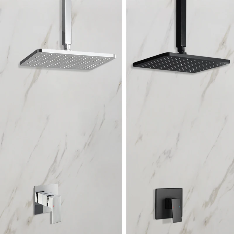 مجموعة دش حمام مخفية داخل الجد - مراجعة Shower Arm Ceiling Mount Brass Chrome وسعره