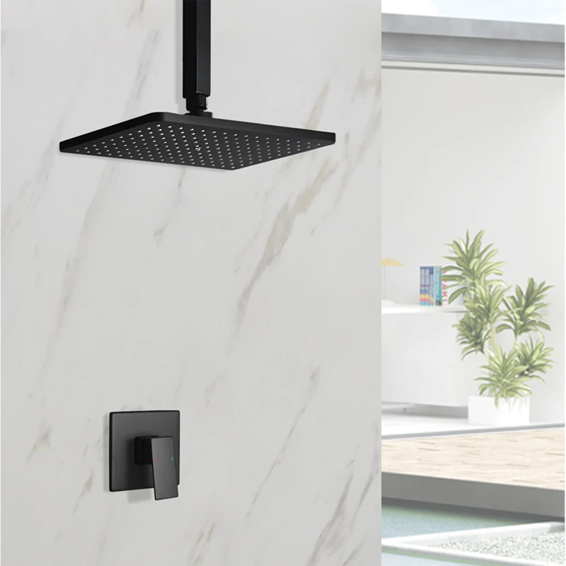 مجموعة دش حمام مخفية داخل الجد - مراجعة Shower Arm Ceiling Mount Brass Chrome وسعره