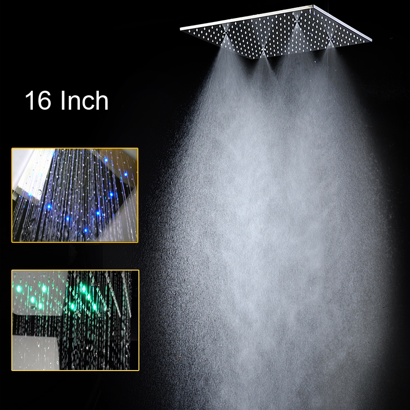 جودة عالية 16 بوصة دش المطر رئ - مراجعة Rainfall Shower Head Ceiling Mount 16 Inch وسعره