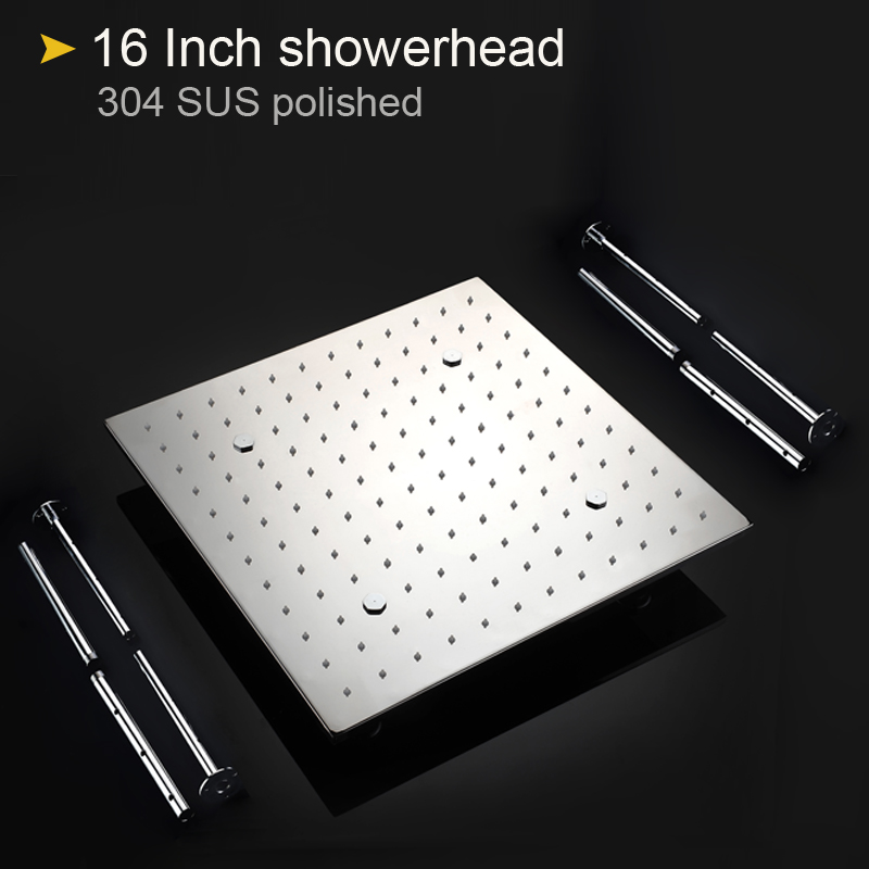 جودة عالية 16 بوصة دش المطر رئ - مراجعة Rainfall Shower Head Ceiling Mount 16 Inch وسعره