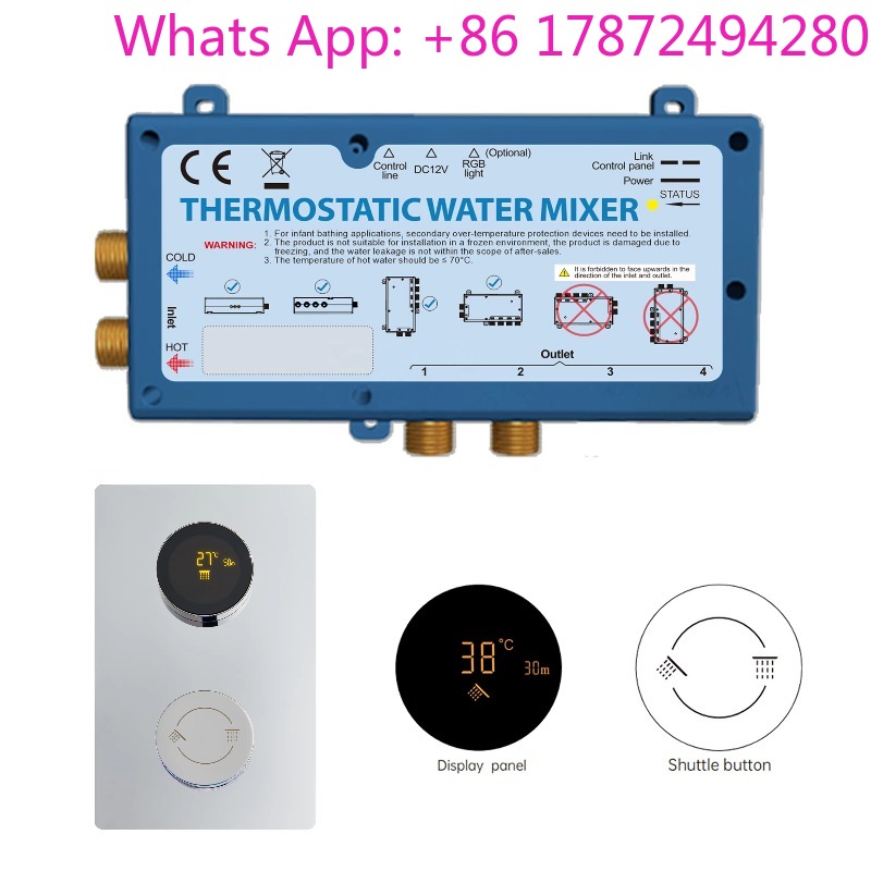 نظام خلاط حمام رقمي حراري مخفي - مراجعة Concealed Thermostatic Shower System Set وسعره