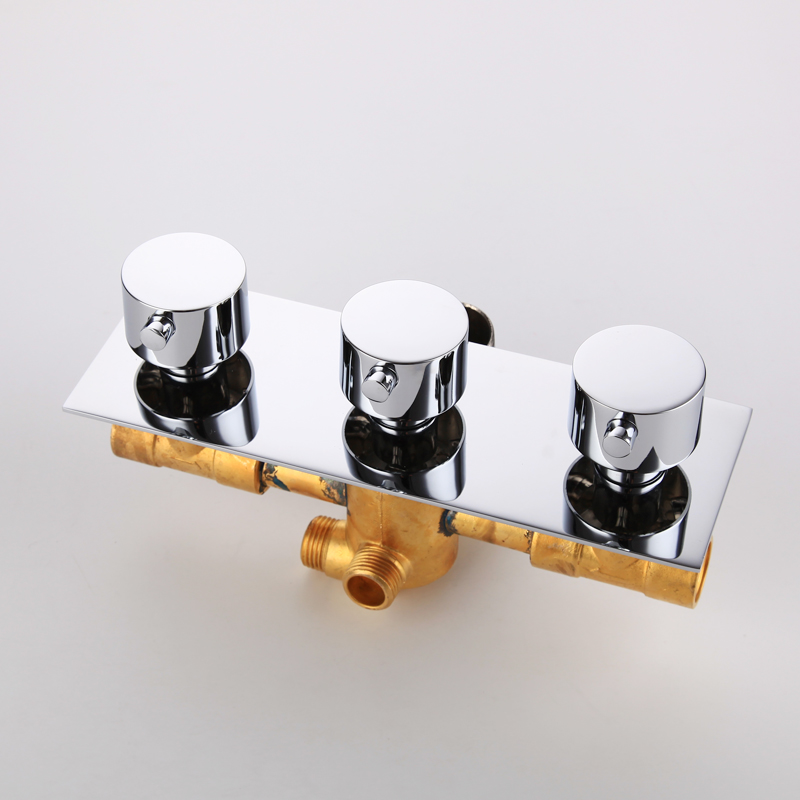 محول دش نحاسي مخفي ثلاثي الاتج - مراجعة Thermostatic Shower Faucet Valve 3 Way وسعره
