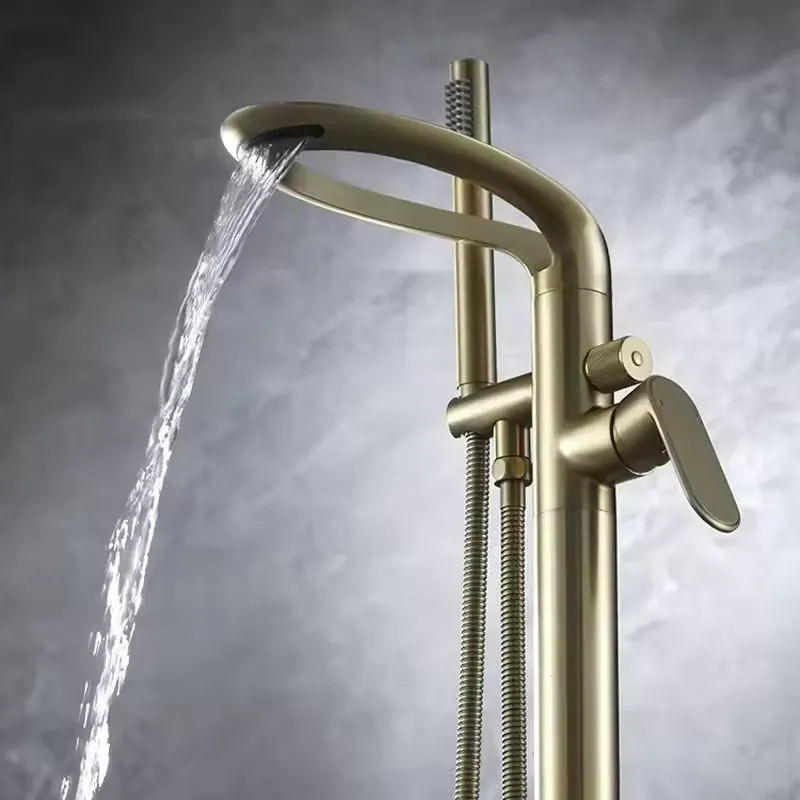 صنبور حوض استحمام حديث من النح - مراجعة Freestanding Bathtub Filler Faucet Floor وسعره