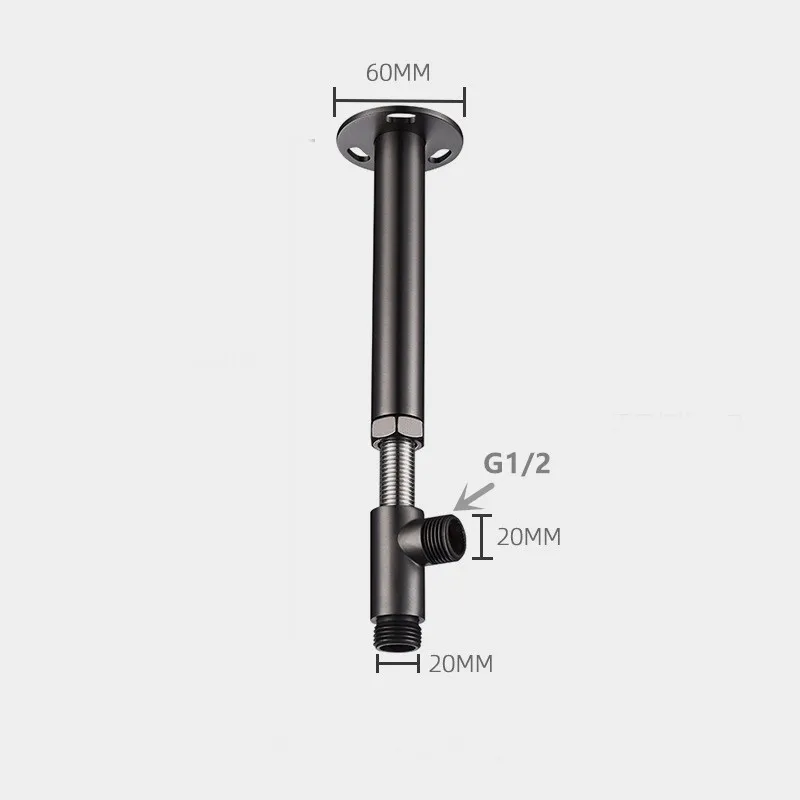 ذراع دش تلسكوبي قابل للتمديد م - مراجعة Shower Arm Ceiling Mount Brass Chrome وسعره