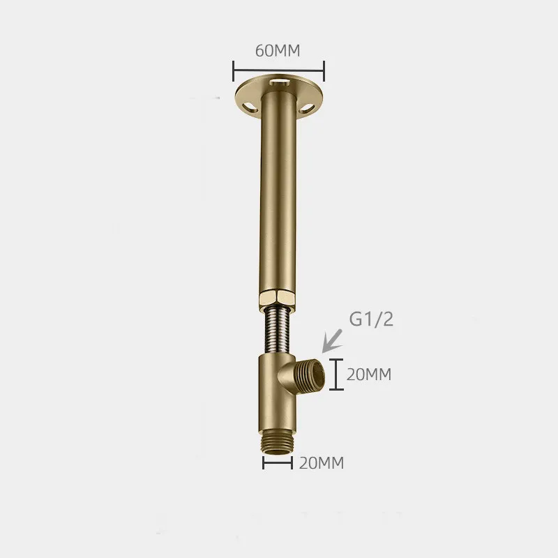ذراع دش تلسكوبي قابل للتمديد م - مراجعة Shower Arm Ceiling Mount Brass Chrome وسعره