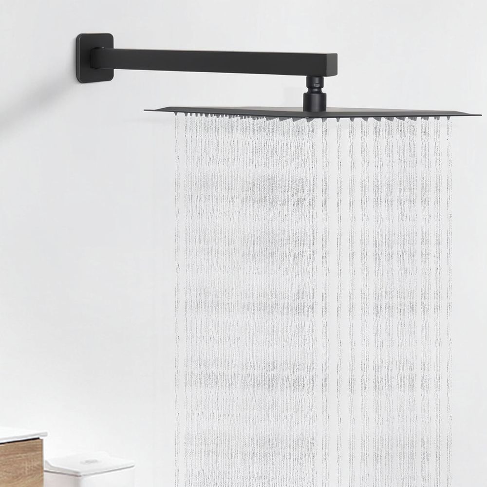 ذراع دش مربع مثبت على الحائط ب - مراجعة Rainfall Shower Head Ceiling Mount 16 Inch وسعره