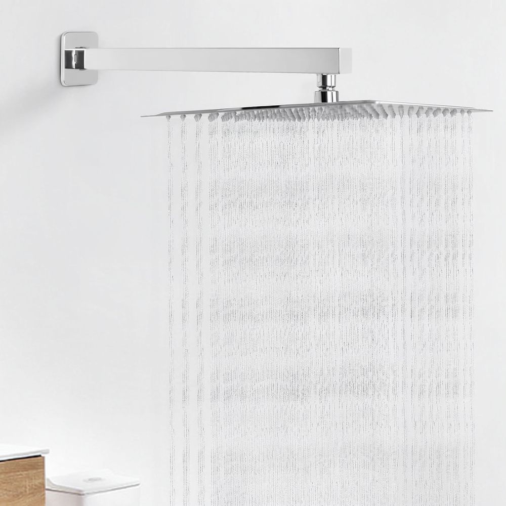 ذراع دش مربع مثبت على الحائط ب - مراجعة Rainfall Shower Head Ceiling Mount 16 Inch وسعره