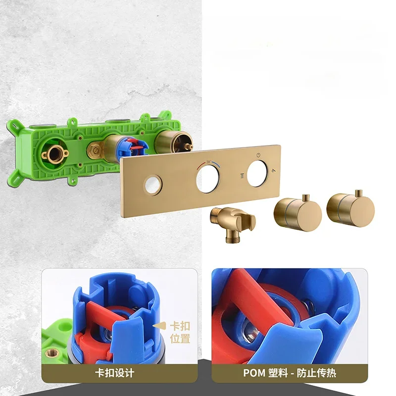 نظام دش حراري مدمج في الحائط ب - مراجعة Concealed Thermostatic Shower System Set وسعره