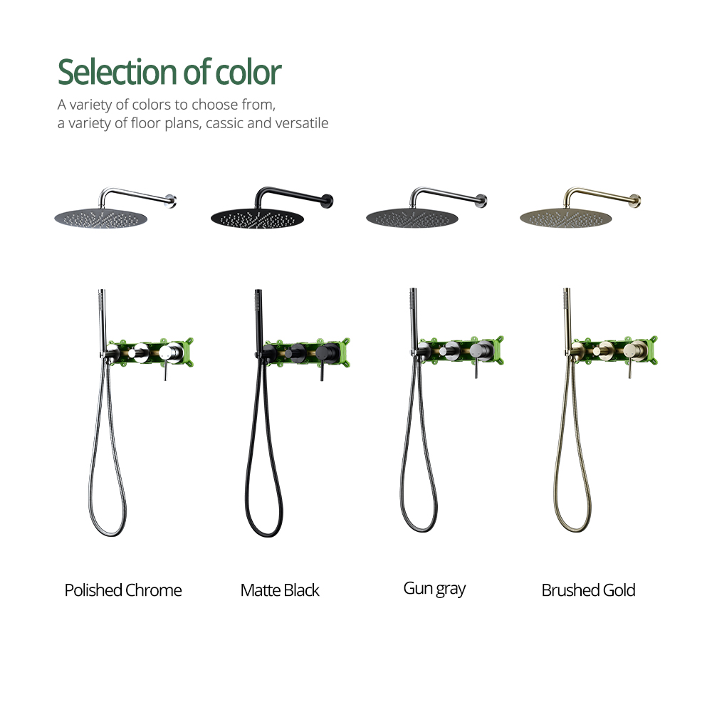 رأس دش مثبت بالحائط 8-16 بوصة  - مراجعة Shower Arm Ceiling Mount Brass Chrome وسعره