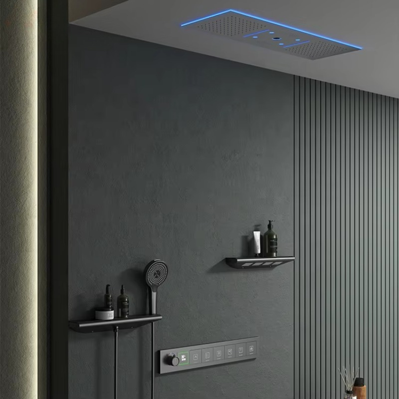 رأس دش موسيقي مع إضاءة LED للح - مراجعة Led Rainfall Shower Head Waterfall وسعره