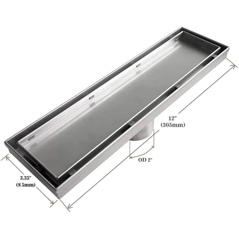 مصرف دش مستطيل من الفولاذ المق - مراجعة Linear Shower Drain Stainless 304 Tile In وسعره