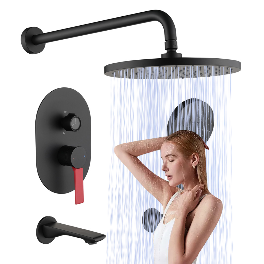 مجموعة نظام دش حوض الاستحمام ا - مراجعة Concealed Thermostatic Shower System Set وسعره