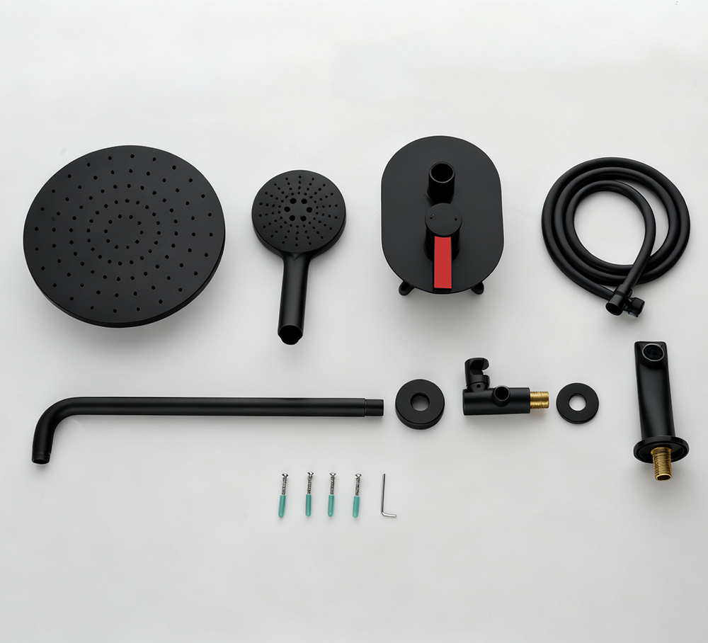 مجموعة نظام دش حوض الاستحمام ا - مراجعة Concealed Thermostatic Shower System Set وسعره